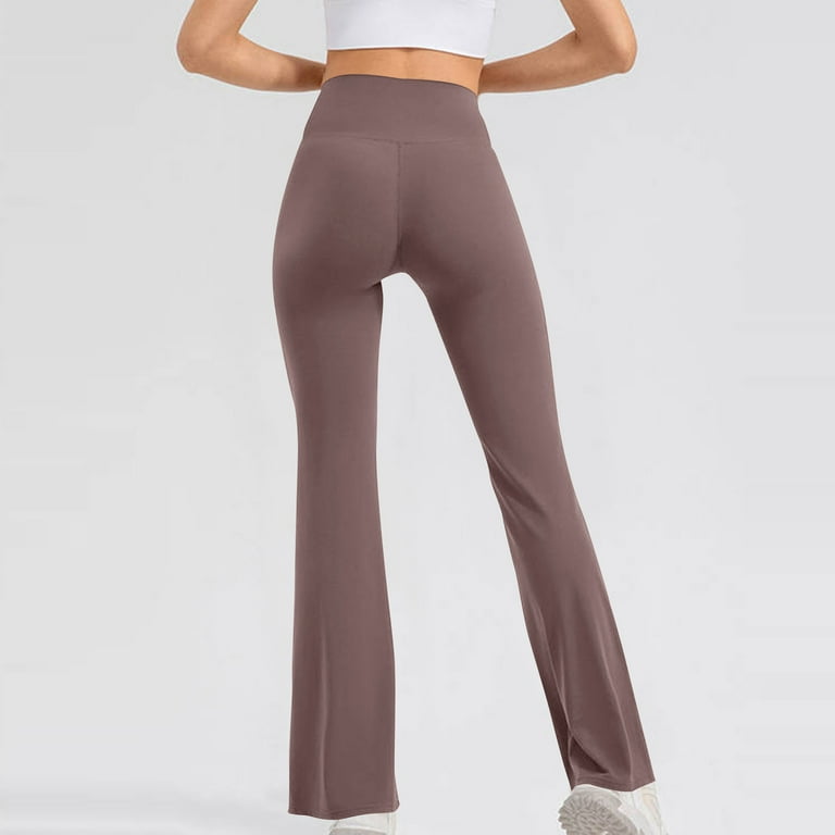Lovskoo 2024 28 30 32 34 Inseam Women s Bootcut Yoga Pants Long Bootleg High Waisted Flare Pants with Pockets Purple XL