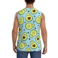 thumbnail image 4 of Daiia Avocado and Hearts Printed Men's Tank Tops,Casual Soft Sleeveless Gym Muscle Shirts Bodybuilding Tee-Large, 4 of 8