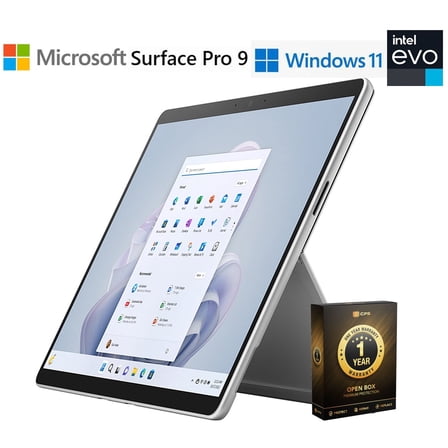 Open Box Microsoft Surface Pro 9 13" Tablet i7 32GB/1TB Platinum  1 Year Warranty