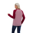 thumbnail image 6 of WIHOLL Women's Long Sleeve Shirts Fashion Striped Raglan T-Shirt Casual Loose Fit Crewneck Pullover Top 2026 Fall Sweatshirts for Women, 6 of 9