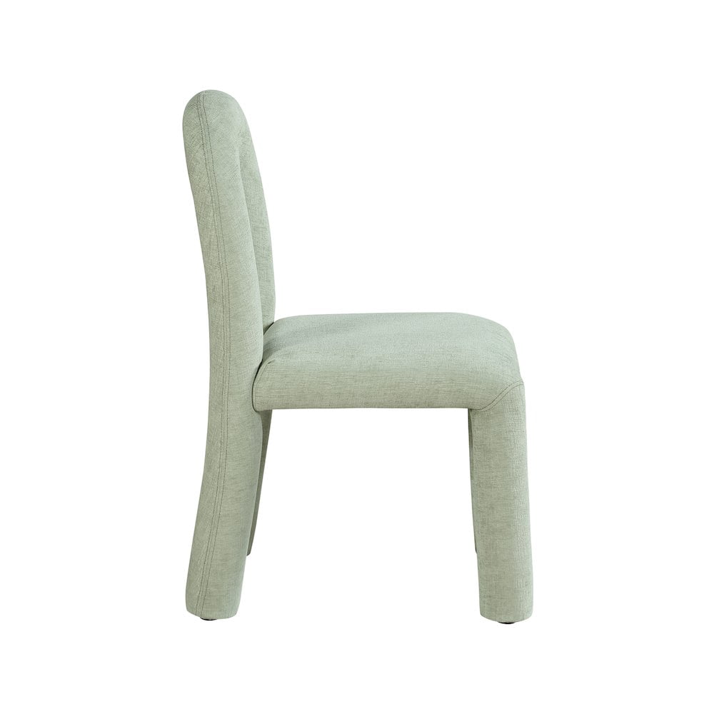 Meridian Furniture Amari Mint Chenille Fabric Dining Chair, Set of 2