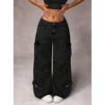 thumbnail image 5 of Women Solid‑Color Casual Denim Jeans, Fashion Versatile Daily‑Wear Long Denim Trousers, 5 of 5
