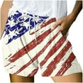 thumbnail image 2 of Edvintorg 4Th Of July shorts womens Women's Summer Independence Day Printed Multi Pocket Lace Up Shorts Pants Casual beach shorts Beige L, 2 of 6