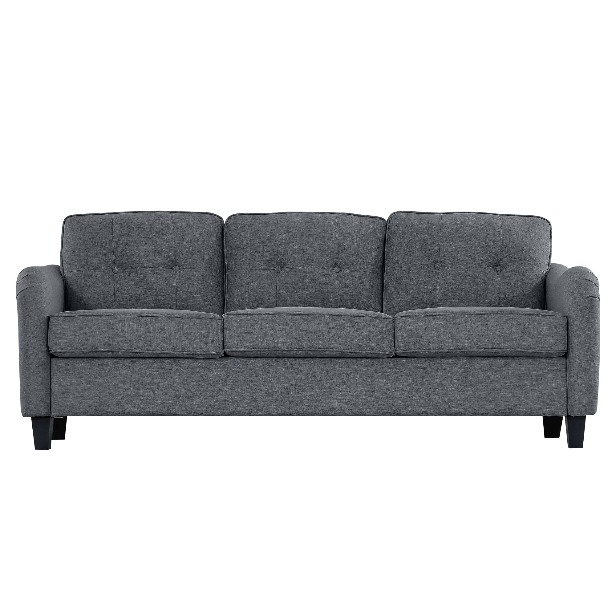 Aukfa 3 Piece Sectional Sofa Set for Living Room, Upholstered Modular Couch with 3-Seat Sofa, Loveseat & Accent Chair, Comfortable Furniture Set for Home/Apartment, Dark Gray
