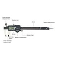 thumbnail image 3 of 0-200mm Digital Vernier Caliper, Black Stainless Steel with IP54 Protection, LCD Display, mm/Inch Switchable, Measures Inner/Outer Diameter, Step & Depth, Includes 2 CR2032 Batteries, 3 of 6