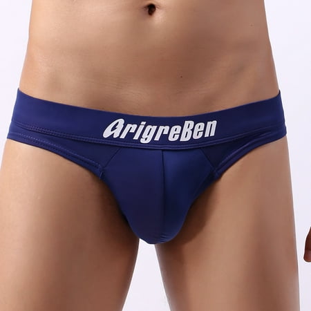 IDALL Mens Swim Trunks Swim Suits Men s Underwear Swim Trunks Low-rise Smooth Men s Brief Swimming Briefs Womens Swim Shorts Period Swimwear For Teens Bikini Bottoms Dark blue M