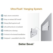 Better Bevel Frameless Rectangle Mirror, 16 x 24 Bathroom Wall Mirror w/Pencil Polished Edge