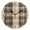 Black, variant on Brown Beige Tartan Plaid Round Wall Clock Silent Analog Battery Operated Black Pointer Home Decor 9.84" Diameter
