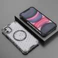 thumbnail image 2 of 2-in-1 Magnetic Phone Case for iPhone 11, [Anti-fall] [Compatible with MagSafe] Shockproof Translucent Honeycomb Pattern Back Ultra Slim Protective Case for iPhone 11,White, 2 of 9