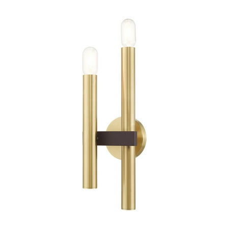 

Livex Lighting 15832 Helsinki 2 Light 18 Tall Wall Sconce - Satin Brass with Bronze