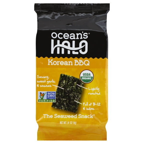 Ocean's Halo Organic Korean BBQ Seaweed Snack, .14 oz