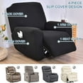 thumbnail image 4 of Recliner Slipcovers -Pieces Lazyboy Recliner Covers Recliner Couch Covers Recliner Chair Cover Non Slip Reclining Slipcovers with Storage Pockets Furniture Protector for Living Room, 4 of 8