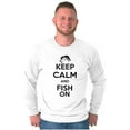 thumbnail image 5 of Keep Calm Fish On Fishing Enthusiast Men's Long Sleeve Tee T Shirt Brisco Brands M, 5 of 6