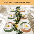 thumbnail image 5 of Sage Green Orange Ombre Round 15 Inch Placemats Set of 8, Abstract Modern Art Aesthetics HeatResistant Non Slip Place Mats for Dining Table, Wipeable Braided Kitchen Table Mats for Housewarming, 5 of 9