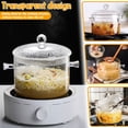 thumbnail image 6 of Glass Cooking Pot with Lid for Stove Top 1.9L/64.25oz Heat Resistant Glass Saucepan with Double Handles High Borosilicate Glass Simmer Pot Clear Cooking Pot for Soup Milk Sauce Pasta Noodle, 6 of 9
