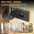 thumbnail image 2 of 2 pack Sliding Door Lock, 90 Degree Door Hasp Latch Lock, Stainless Steel Security Right Angle Padlock with Screws for Push/Sliding/Barn Doors (black, small), 2 of 5