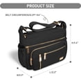 thumbnail image 3 of Bandolera NPBAG para mujer, bandolera de nailon, color negro, 3 of 7