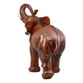 thumbnail image 3 of Ebros Gift 13” Trunk Up Elephant Garden Statue, Faux Mahogany Finish, 3 of 5