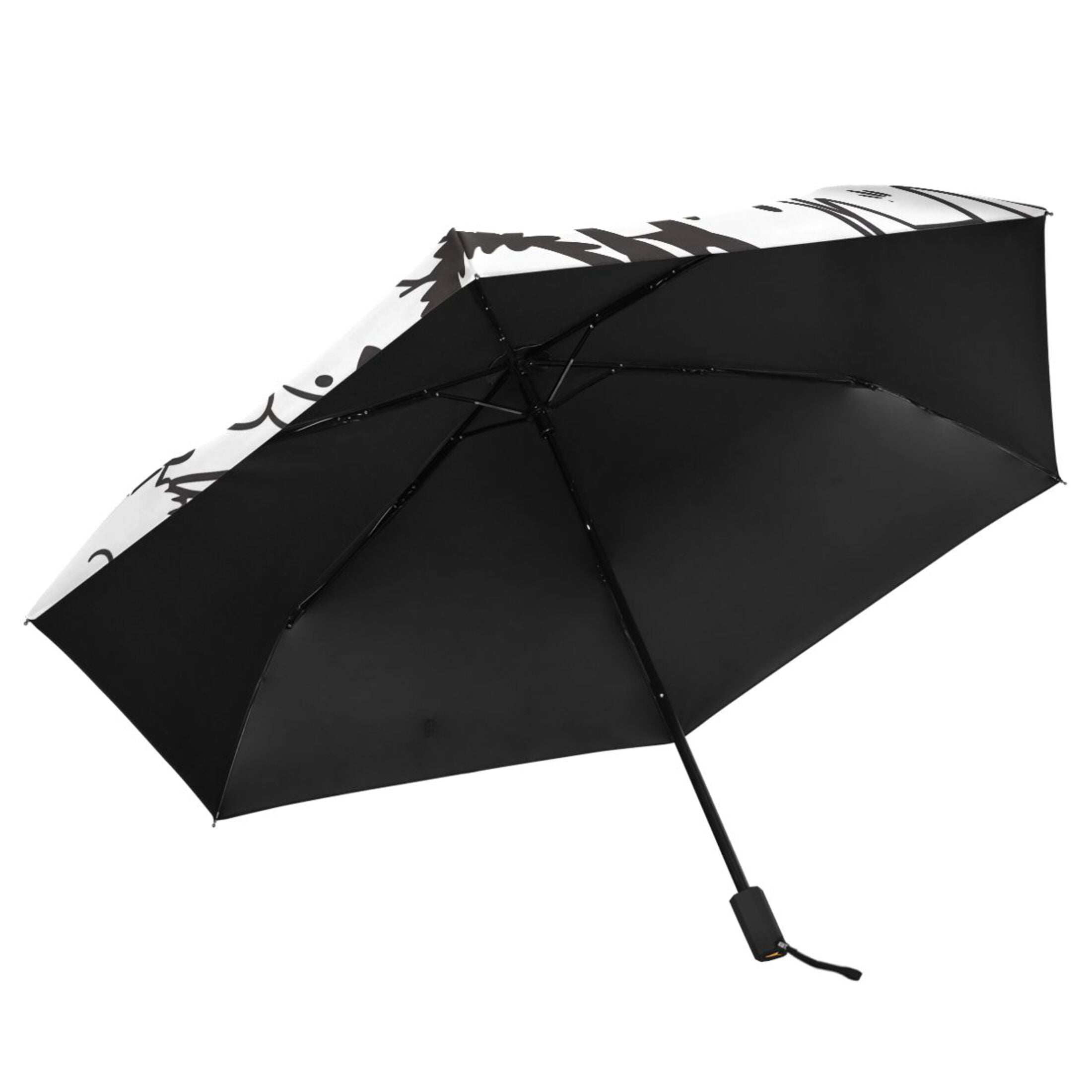 ALAZA Doodle Dogs UPF 50+ Compact Folding Umbrella for Rain Travel Umbrella Packable