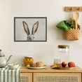thumbnail image 4 of WFSposter Framed Canvas Wall Art Funny Easter Bunny Prints Wall Decor Cute Rabbit Ears Pictures Aesthetic Room Décor Animals Artwork for Kids Room, Living Room, Bedroom or Festive Spaces 12x16In, 4 of 7