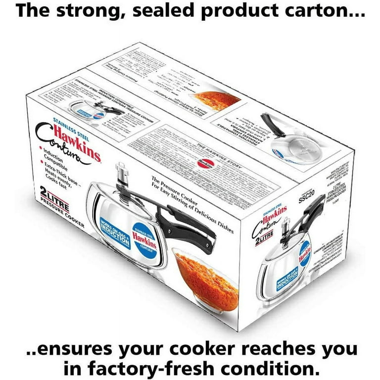 Hawkins Contura 2L Stainless Steel Pressure Cooker for Induction