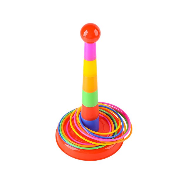 Vogacara Juego de círculos para niños, virola de plástico para interiores y exteriores, anillos apilados, capas de juguete, entretenimiento Juguetes Educativos Typ 1