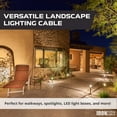 thumbnail image 3 of 12/2 Low Voltage Landscape Wire - 100ft Outdoor Low-Voltage Cable for Landscape Lighting, Black, 3 of 7