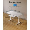 thumbnail image 3 of DESINO Standing Desk with Keyboard Tray, 48 x 24 inch Height Adjustable Electric Standing Desk, Sit Stand Up Desk, Computer Office Desk, White, 3 of 9