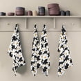 thumbnail image 5 of SKYSONIC Kitchen Dish & Tea Towel White Daisy in Black Reusable Cloths for Cooking and Drying Dishes for Home Kitchen Cleaning, 28x18in-1PC, 5 of 7