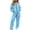 Blue Polka Dots, variant on Camo Hunting Women's 2 Piece Sweatsuit Set Zip Up Hoodie and Wide Leg Sweatpants Cozy Fall Winter Lounge Tracksuit Matching Outfit, Soft and Comfortable