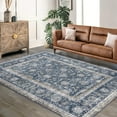 thumbnail image 2 of BouPower 9x12Ft Machine Washable Area Rug, Boho Vintage Distress Floral Rug for Living Room, Low Pile Bedroom Rugs, Thin Lightweight Print Pattern Carpet for Dining Room, 2 of 10