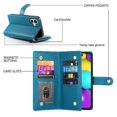 thumbnail image 3 of GANGXUN Étui en Cuir à Rabat pour iPhone 16 - Sangles Longues et Courtes, design Portefeuille, 3 of 5