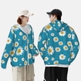 thumbnail image 3 of KLL Daisies Flowers Print Men's Women’s UPF 50+ Sun Protection Outdoor Hoodie Jacket Long Sleeve Fishing Hiking Performance Shirt-X-Large, 3 of 6
