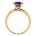 thumbnail image 4 of 2 ct Round Cut Simulated Alexandrite Solitaire Engagement Ring for Women in 18K Yellow Gold, 4 of 5
