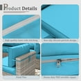 thumbnail image 3 of Kimunuk 9 Pcs Outdoor Patio Replacement Cushions,Waterproof Cushions for 4-Seat Outdoor Sectional Sofa Couch, Lake Blue, 3 of 6