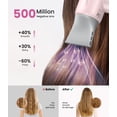 thumbnail image 3 of Hair Dryer,150000 RPM Ionic Blow Dryer with 500M Negative Ions, Lightweight Travel Hair Dryer with Magnetic Diffuser & Nozzle for Fast Drying, Low Noise Brushless Motor for Salon & Home Use,Pink, 3 of 8