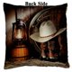 thumbnail image 2 of ABPHQTO American West Rodeo sombrero de vaquero botas Reversible sirena funda de almohada de lentejuelas decoración del hogar funda de cojín 40x40 cm ABPHQTO FishPillow-SL-25-16x16, 2 of 2
