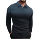 thumbnail image 2 of Blusa y camisa de manga larga con cuello vuelto para hombre, jersey de solapa, manga corta, deportiva, de manga corta, blusa de poliéster para hombre, 2 of 5