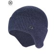 thumbnail image 2 of Luxtrada Mens Peaked Knit Winter Warm Fleece Lined Cap Knit Earflap Hat Stocking Caps with Ears Warm Hat (Navy Blue), 2 of 9