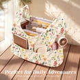thumbnail image 4 of Gocvo Multi-Pocket Hobo Bags for Women, Corduroy Tote Bag for Casual Outings Work Shopping(Retro Flowers), 4 of 9