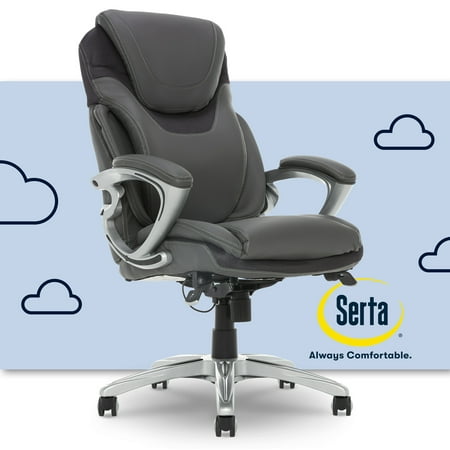 Serta AIR Health & Wellness Eco-friendly Bonded Leather Executive Office Chair