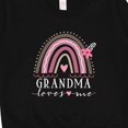 thumbnail image 3 of Inktastic Grandma Loves Me Girls Boho Rainbow Toddler Sweatshirt, 3 of 4