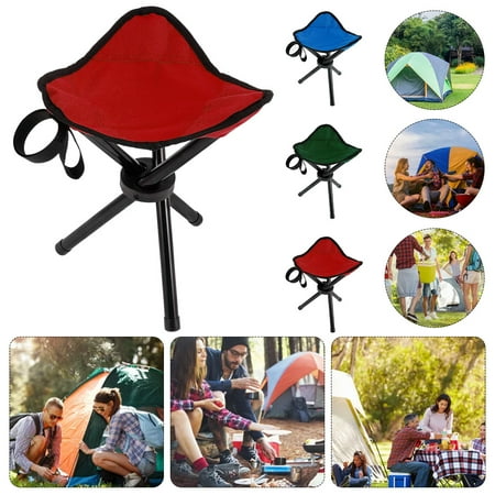 Pluokvzr Slacker Outdoor Tripod Stool Tall Chair Blue