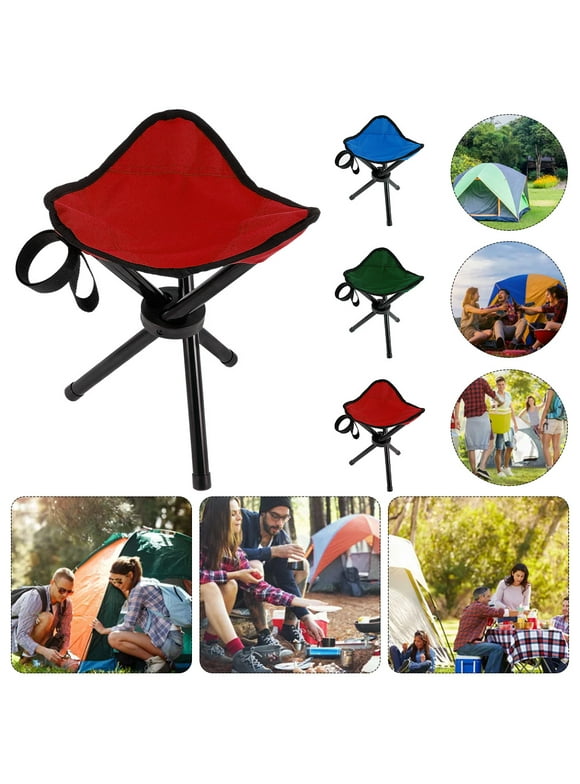 HOTBEST Outdoor Tripod Stool, Tall Slacker Chair Folding Tripod Stool, For Outdoor Camping Walking Hunting Hiking Fishing Travel,(Color Optional)