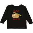 thumbnail image 3 of Inktastic My Aunt Loves Me Sloth Boys or Girls Long Sleeve Toddler T-Shirt, 3 of 5