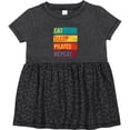 thumbnail image 3 of Inktastic Fitness Eat Sleep Pilates Repeat Girls Baby Dress, 3 of 5