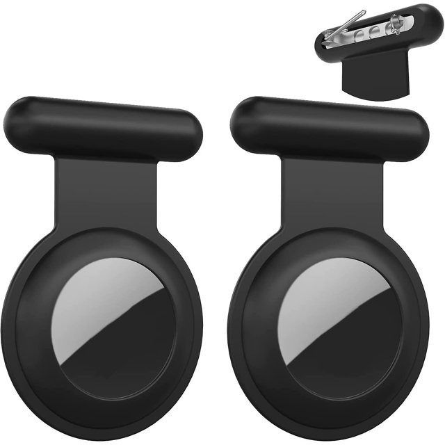 Airtag Holder With Brooch Pin(2 Pack), Hidden Airtag Case For Clothing, Suitable For Kids, Elder, Better Substitute For Airtag Accessories Of Necklace