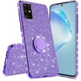 thumbnail image 2 of For Samsung Galaxy A51 5G Ring Kickstand Cute Glitter Protective Phone Case Cover - Purple, 2 of 5