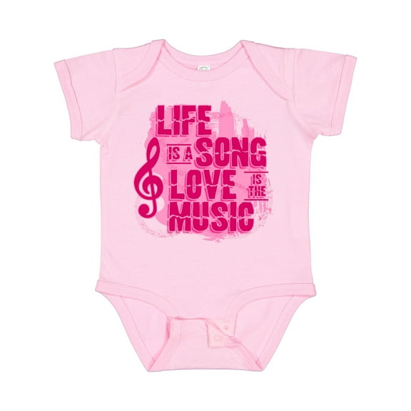 Inktastic Life Song Love Music Pnk Girls Baby Bodysuit
