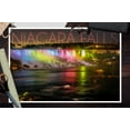 thumbnail image 2 of Niagara Falls, American Falls and Rainbow Lights (12x18 Wall Art Poster, Room Decor), 2 of 3